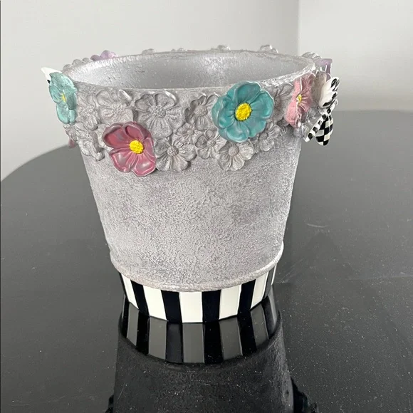 MacKenzie-Childs Maia Small Hand-Painted Resin Pot - Picture 4 of 12